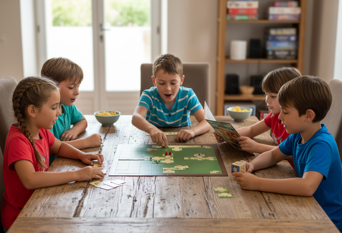 Enfants jouant au jeu